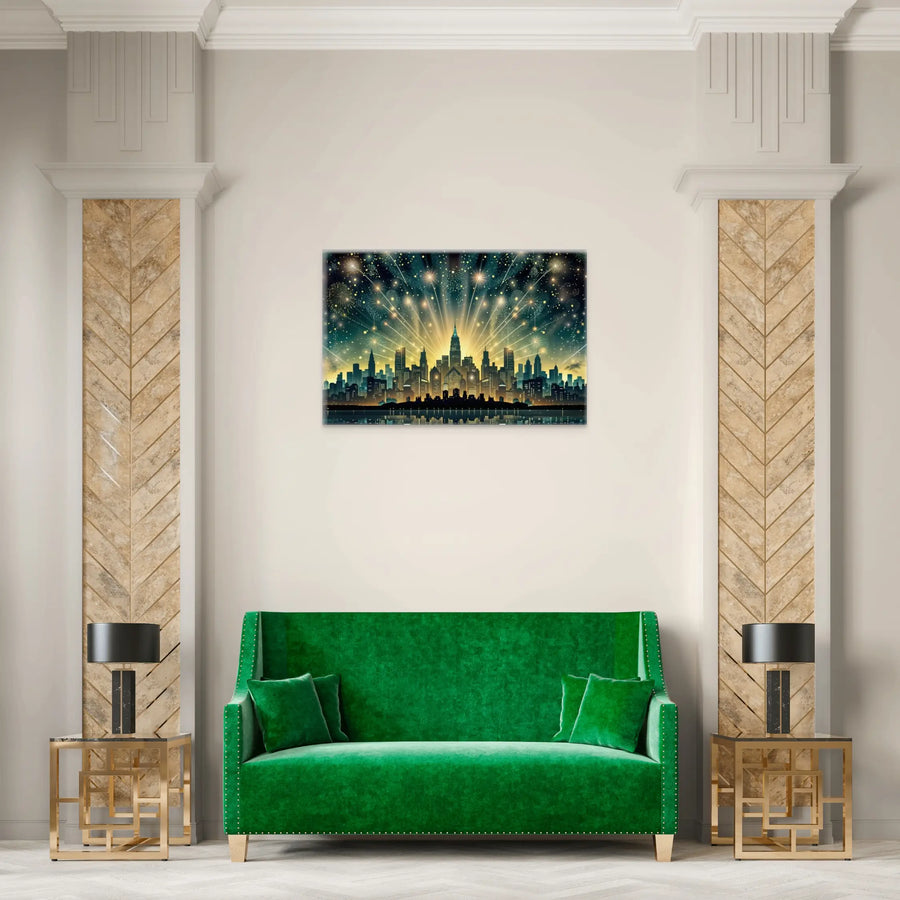 Art Deco Wohnzimmer Wandbild