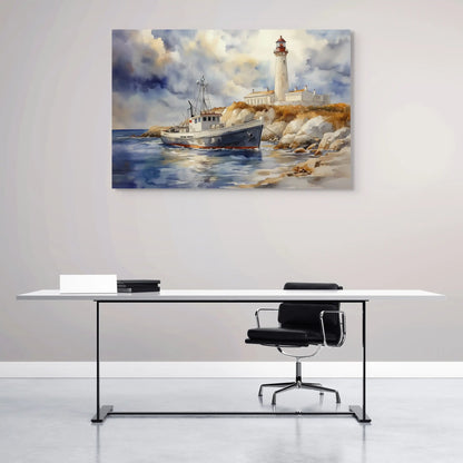 Tableau Bateau Bretagne : Phare du Morbihan Affiches, reproductions et œuvres graphiques Art Virtuoso