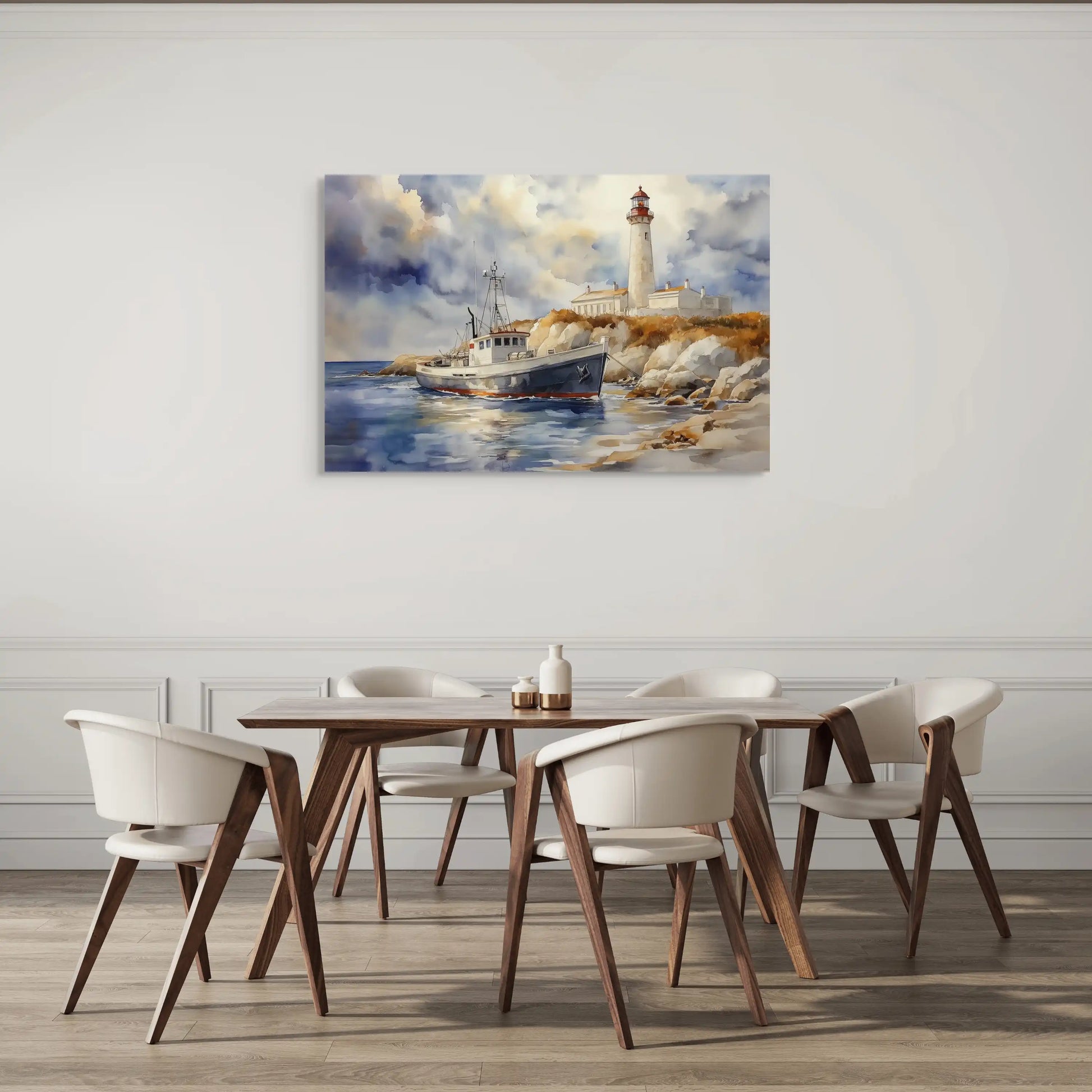 Tableau Bateau Bretagne : Phare du Morbihan Affiches, reproductions et œuvres graphiques Art Virtuoso