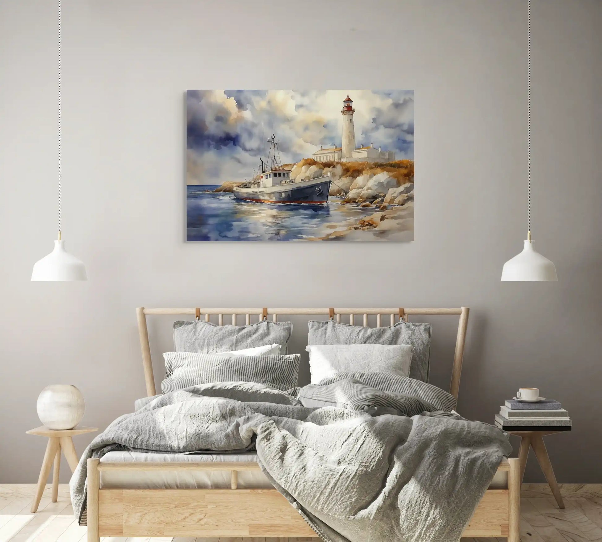 Tableau Bateau Bretagne : Phare du Morbihan Affiches, reproductions et œuvres graphiques Art Virtuoso