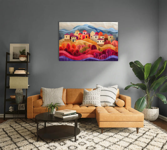 Tableau Berbère : Village Ondulant