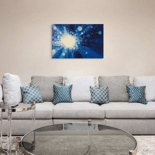 Tableau Bleu Roi - Supernova Affiches, reproductions et œuvres graphiques Art Virtuoso