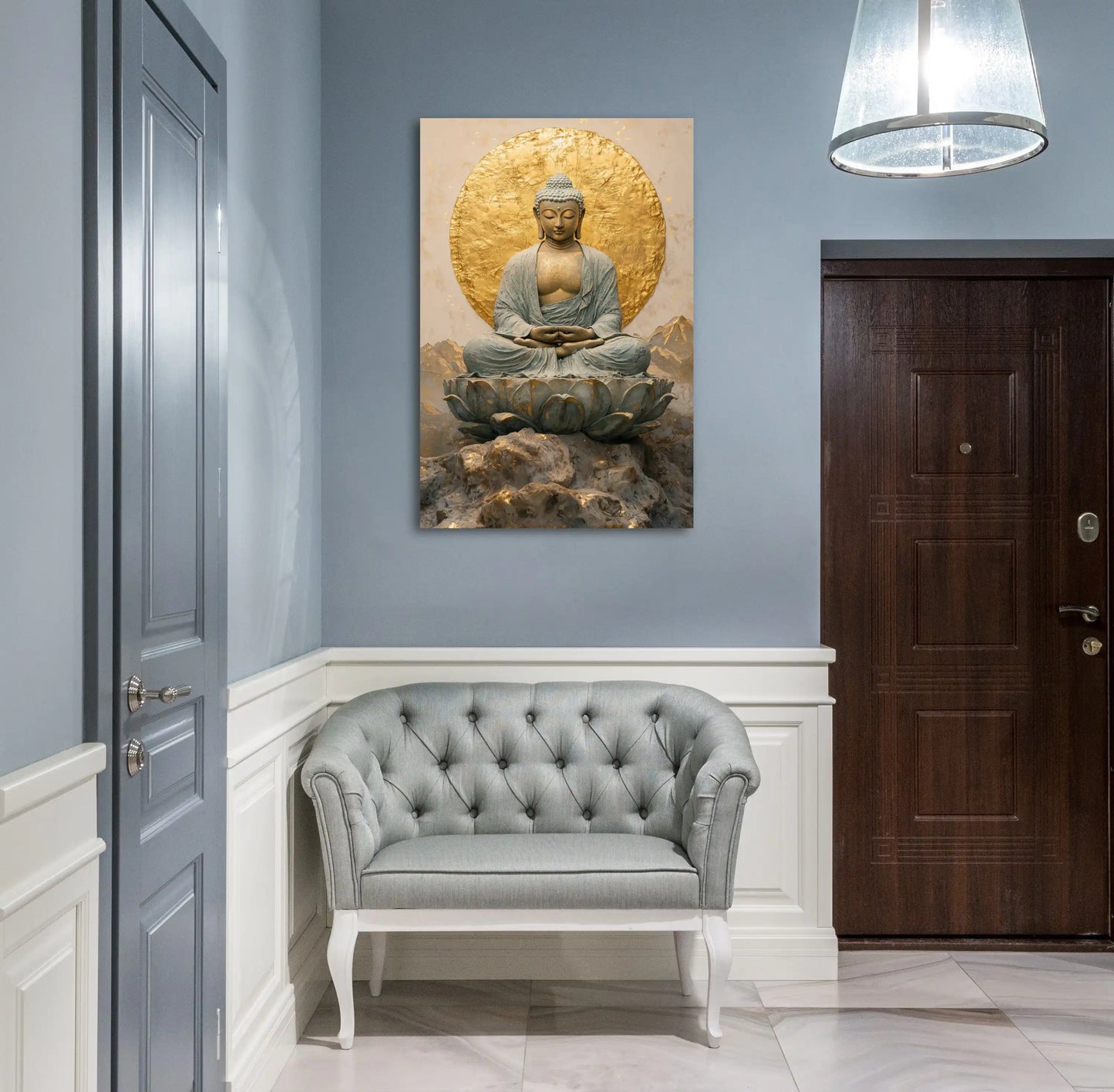 Tableau Bouddha Doré : Illumination