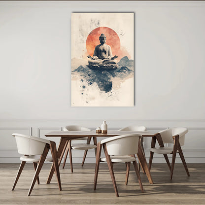 Tableau Bouddha Lotus : Élévation Céleste