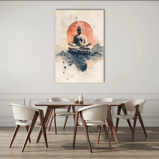 Tableau Bouddha Lotus : Élévation Céleste