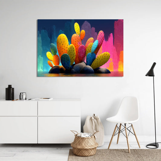 Tableau Cactus Moderne : Jardin Pop