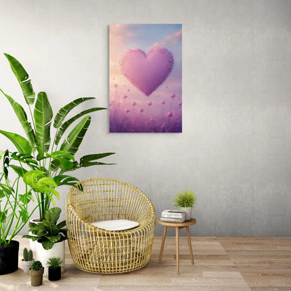 Tableau Coeur Rose - Romance Florale Affiches, reproductions et œuvres graphiques Art Virtuoso