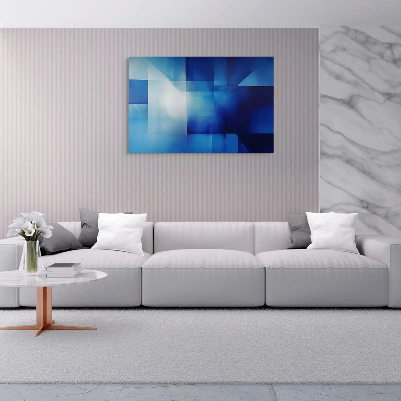 Tableau Contemporain Bleu - Perspectives Glacées