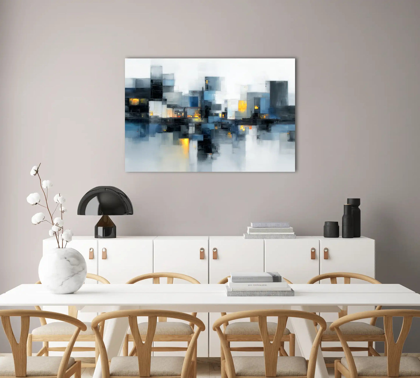 Tableau Contemporain Moderne : Reflets Urbains
