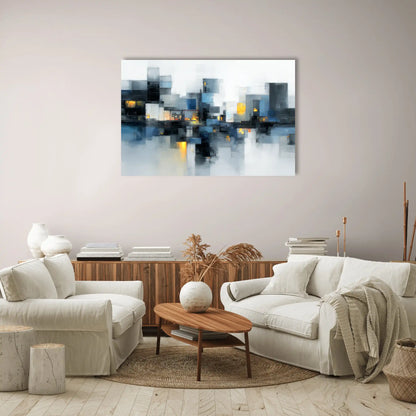 Tableau Contemporain Moderne : Reflets Urbains
