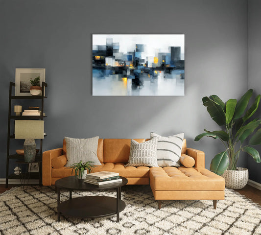 Tableau Contemporain Moderne : Reflets Urbains