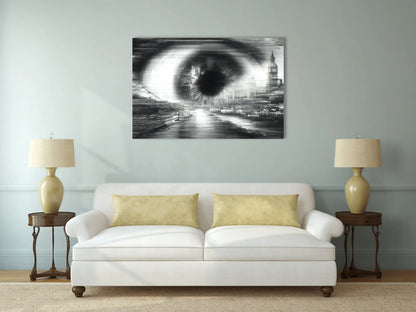 Tableau Contemporain Noir et Blanc : Regard sur Londres