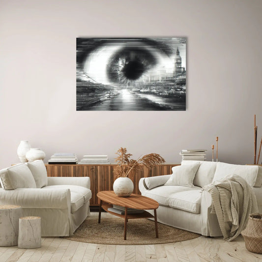 Tableau Contemporain Noir et Blanc : Regard sur Londres