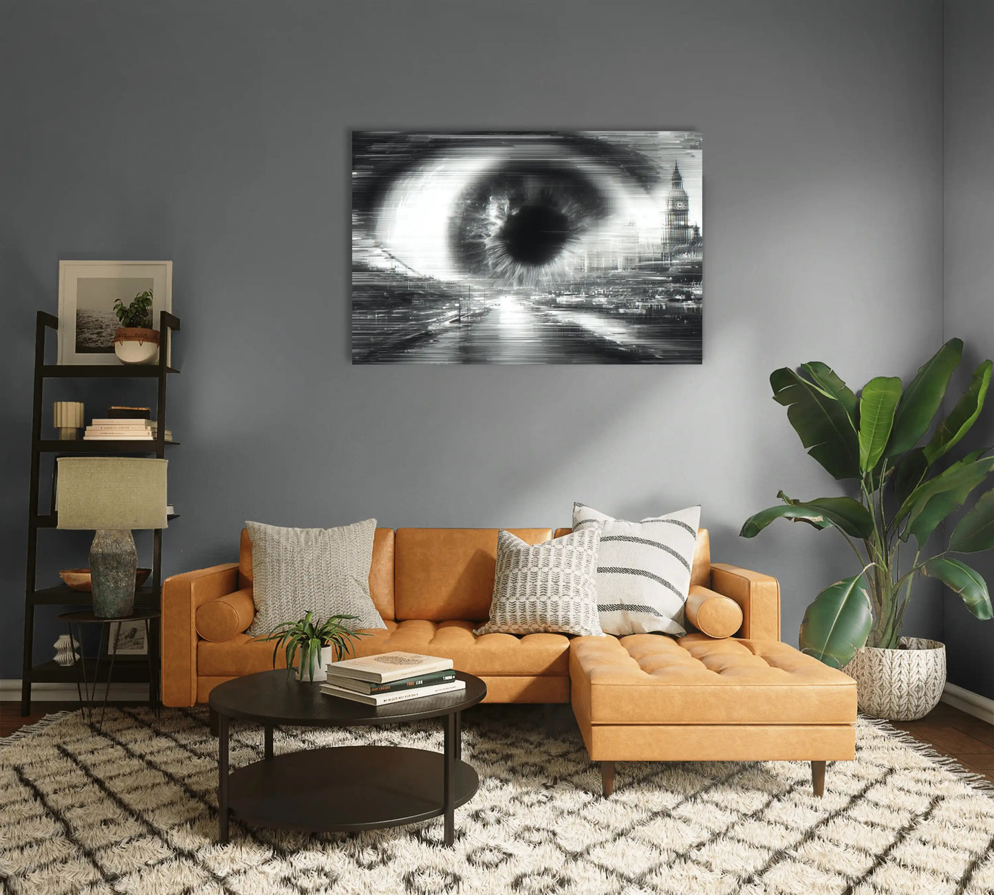 Tableau Contemporain Noir et Blanc : Regard sur Londres