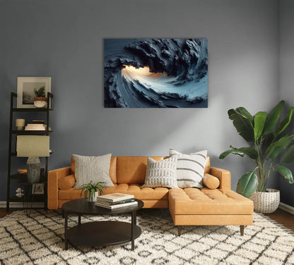 Tableau Contemporain Salle a Manger - Vague Profonde