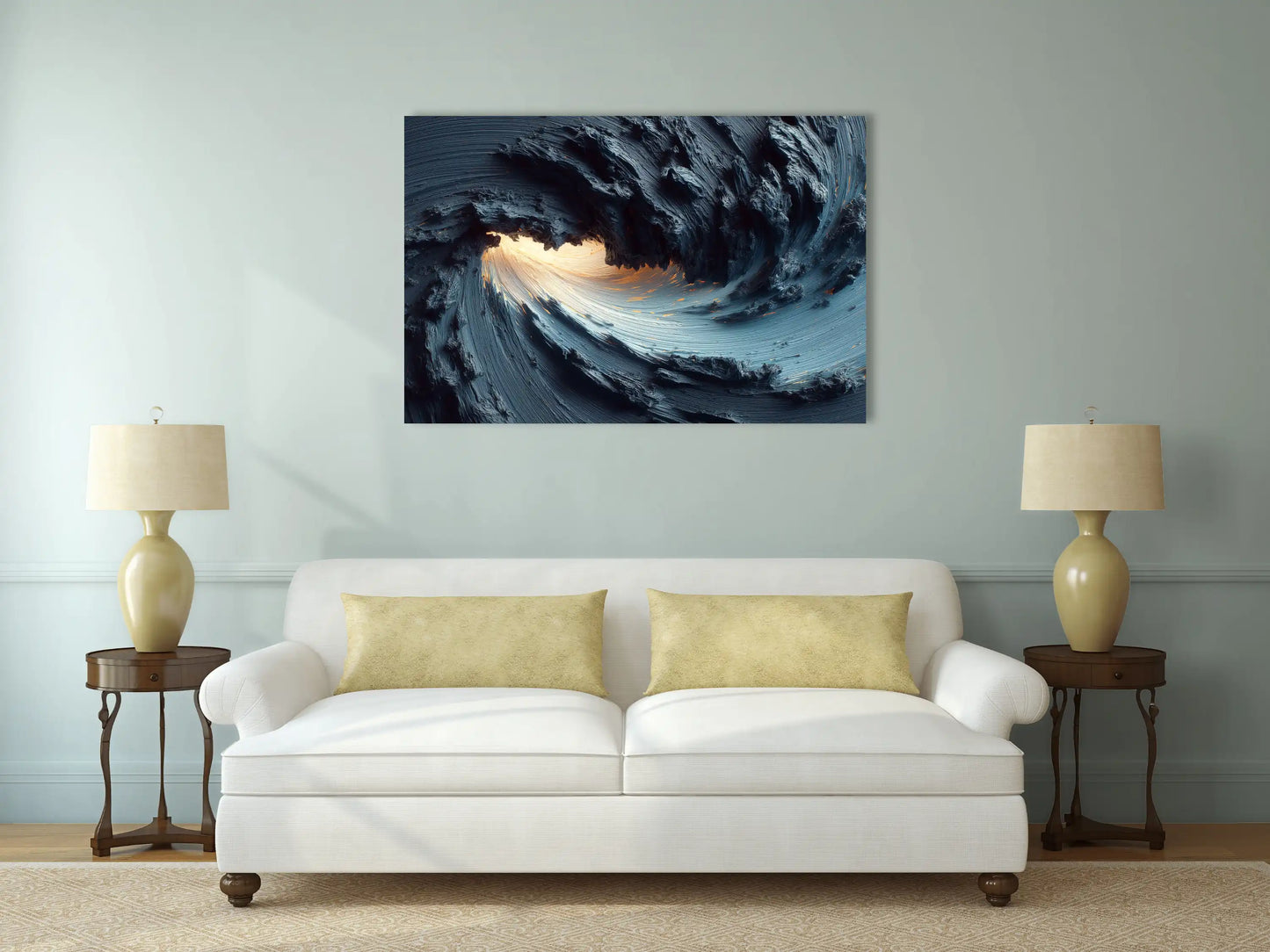 Tableau Contemporain Salle a Manger - Vague Profonde