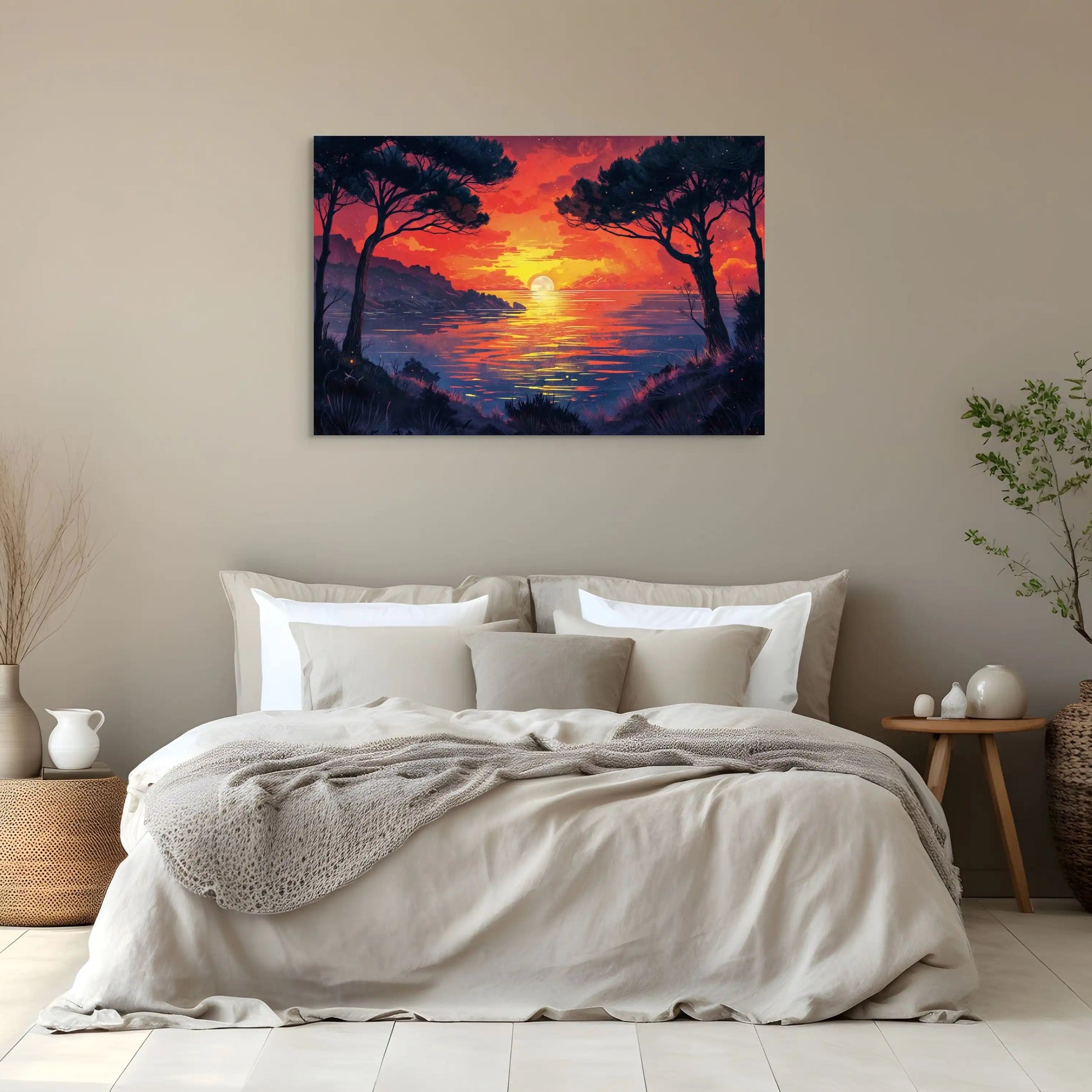 Tableau Coucher de Soleil Moderne Art Virtuoso