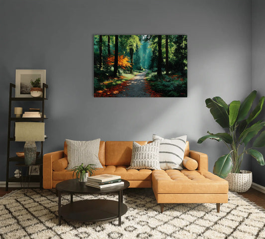 Tableau d'Automne : Sentier Lumineux