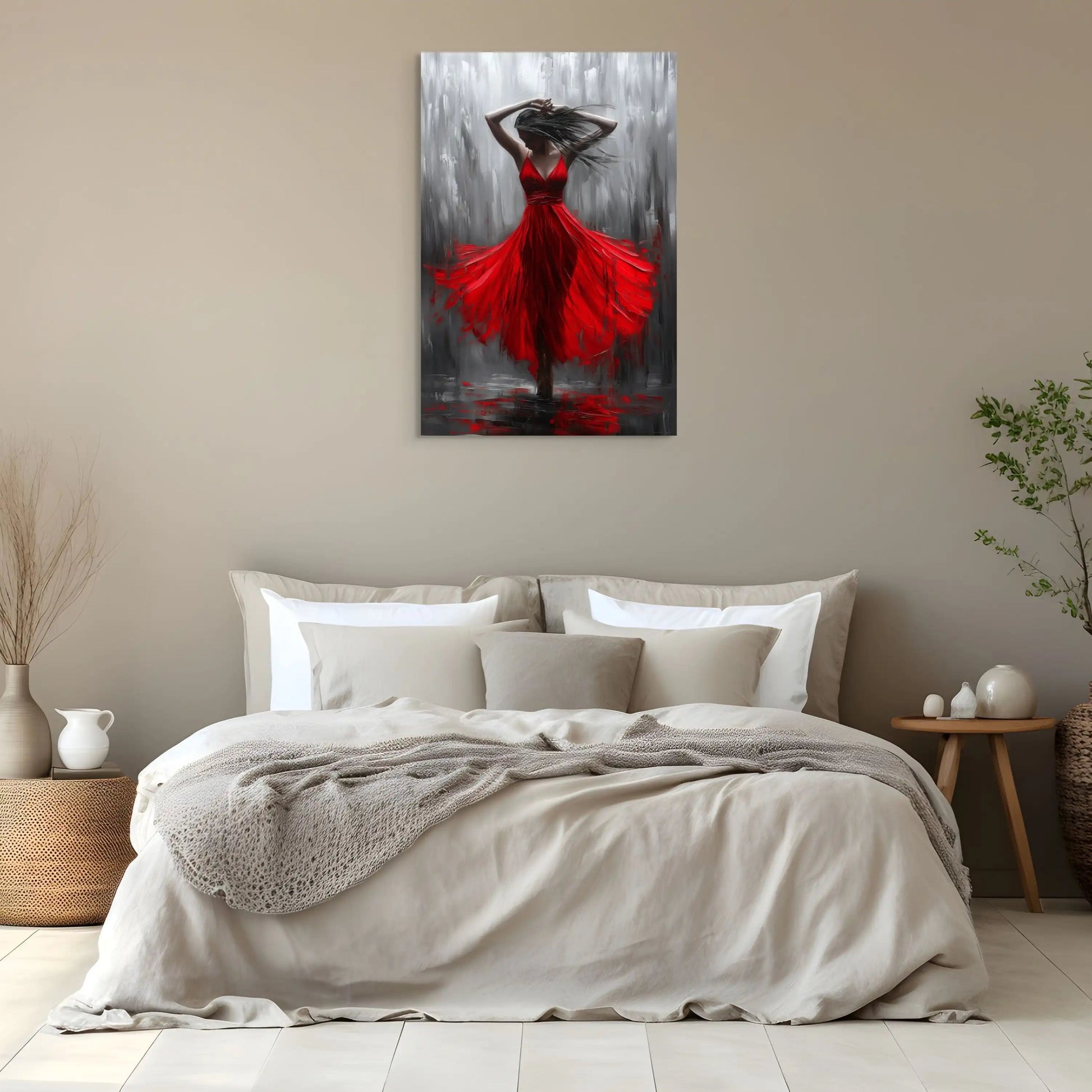 Tableau Danseuse Rouge - Passion Écarlate Affiches, reproductions et œuvres graphiques Art Virtuoso