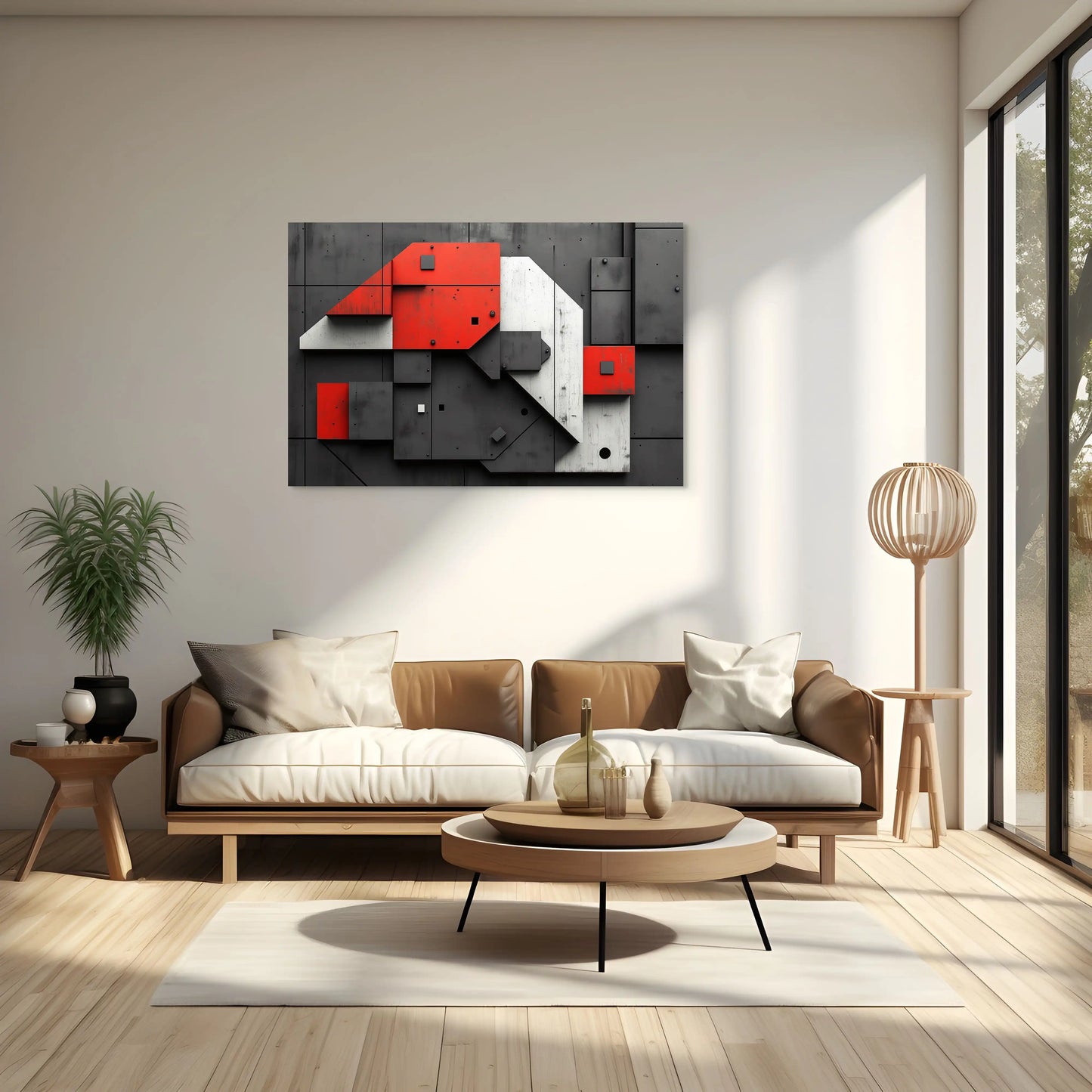 Tableau Deco Industriel - Harmonie des Textures Affiches, reproductions et œuvres graphiques Art Virtuoso