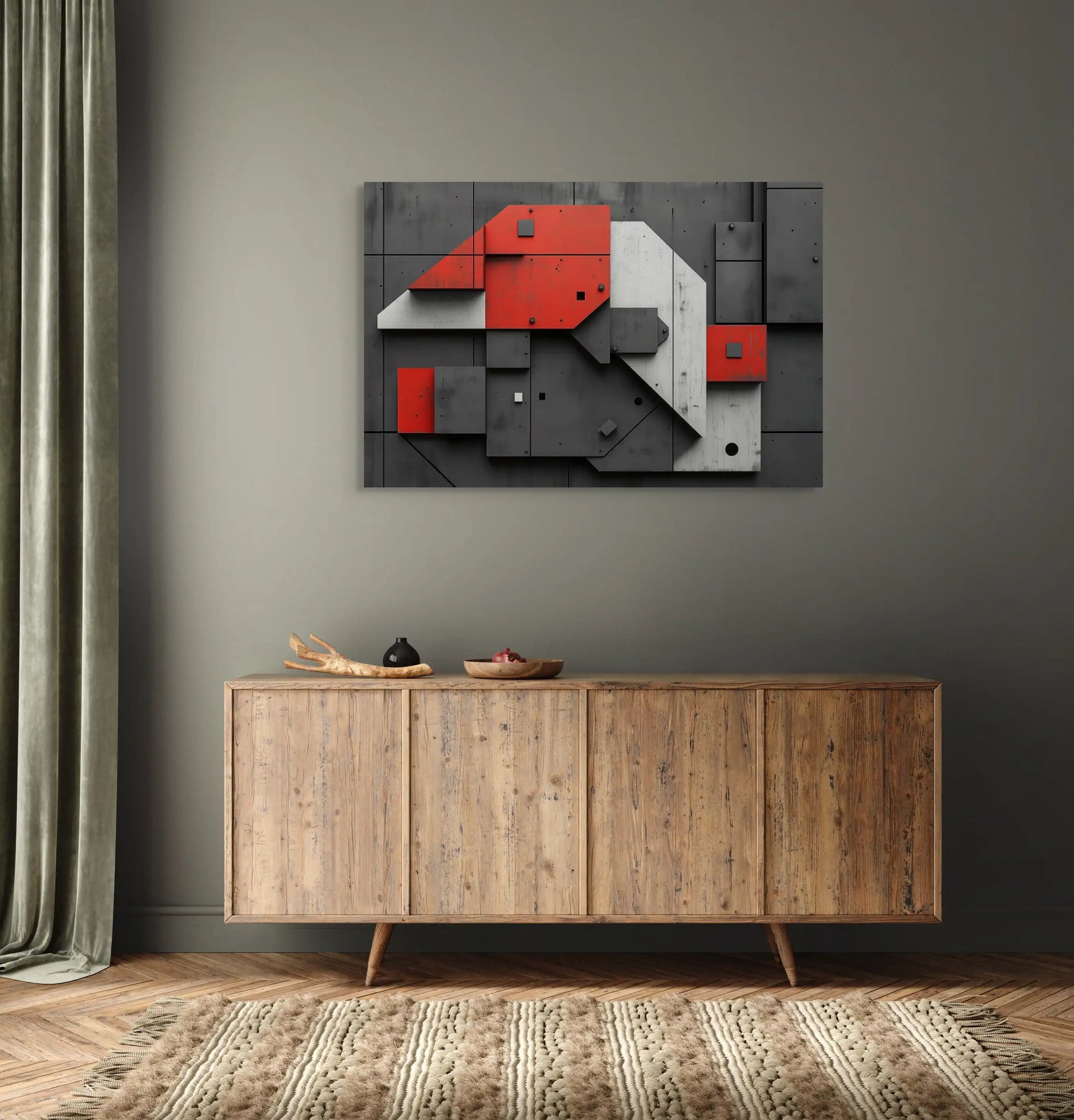 Tableau Deco Industriel - Harmonie des Textures Affiches, reproductions et œuvres graphiques Art Virtuoso