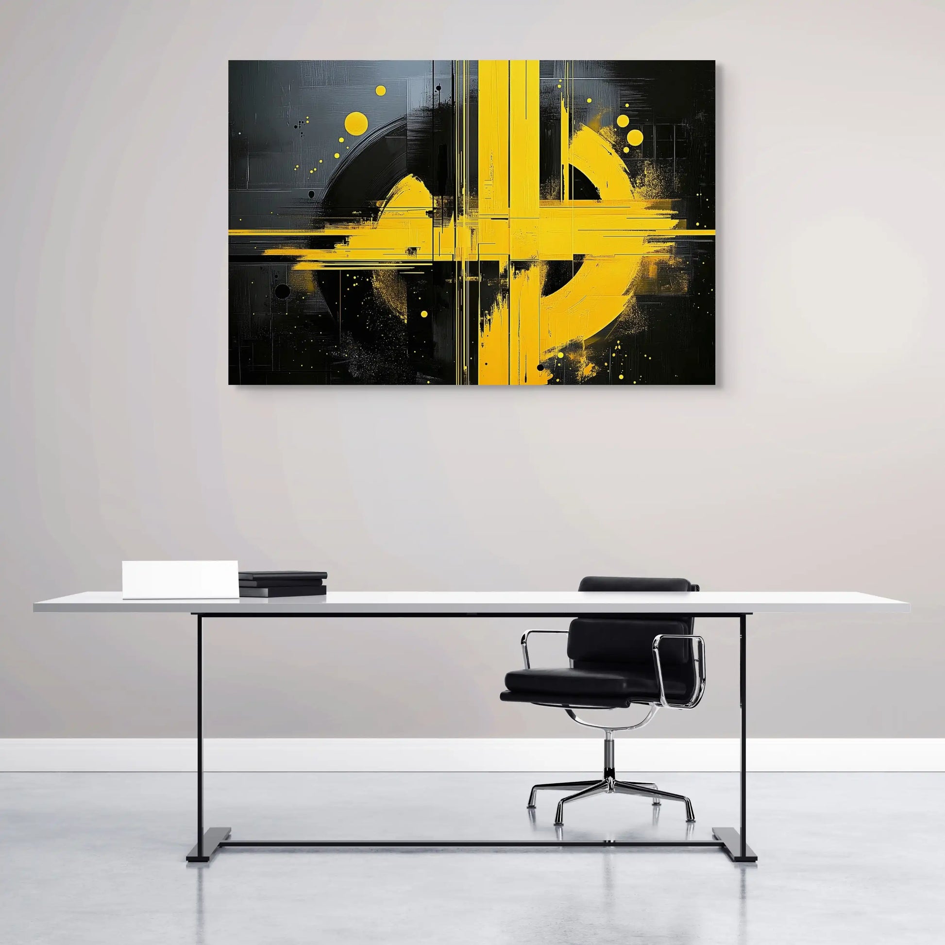 Tableau Design Jaune : Constellation Urbaine Affiches, reproductions et œuvres graphiques Art Virtuoso