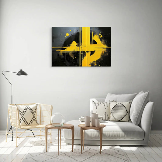 Tableau Design Jaune : Constellation Urbaine Affiches, reproductions et œuvres graphiques Art Virtuoso