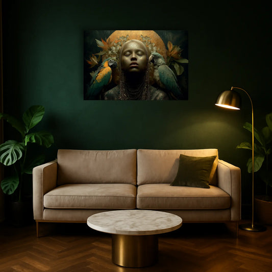 Tableau Femme Jungle : Mystère Tropical