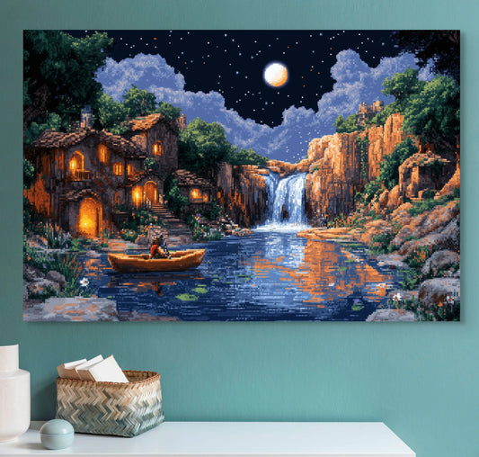 Tableau Gamer - Pixel Art Étoilé Affiches, reproductions et œuvres graphiques Art Virtuoso