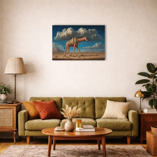 Tableau Girafe Surréaliste - Marche Onirique