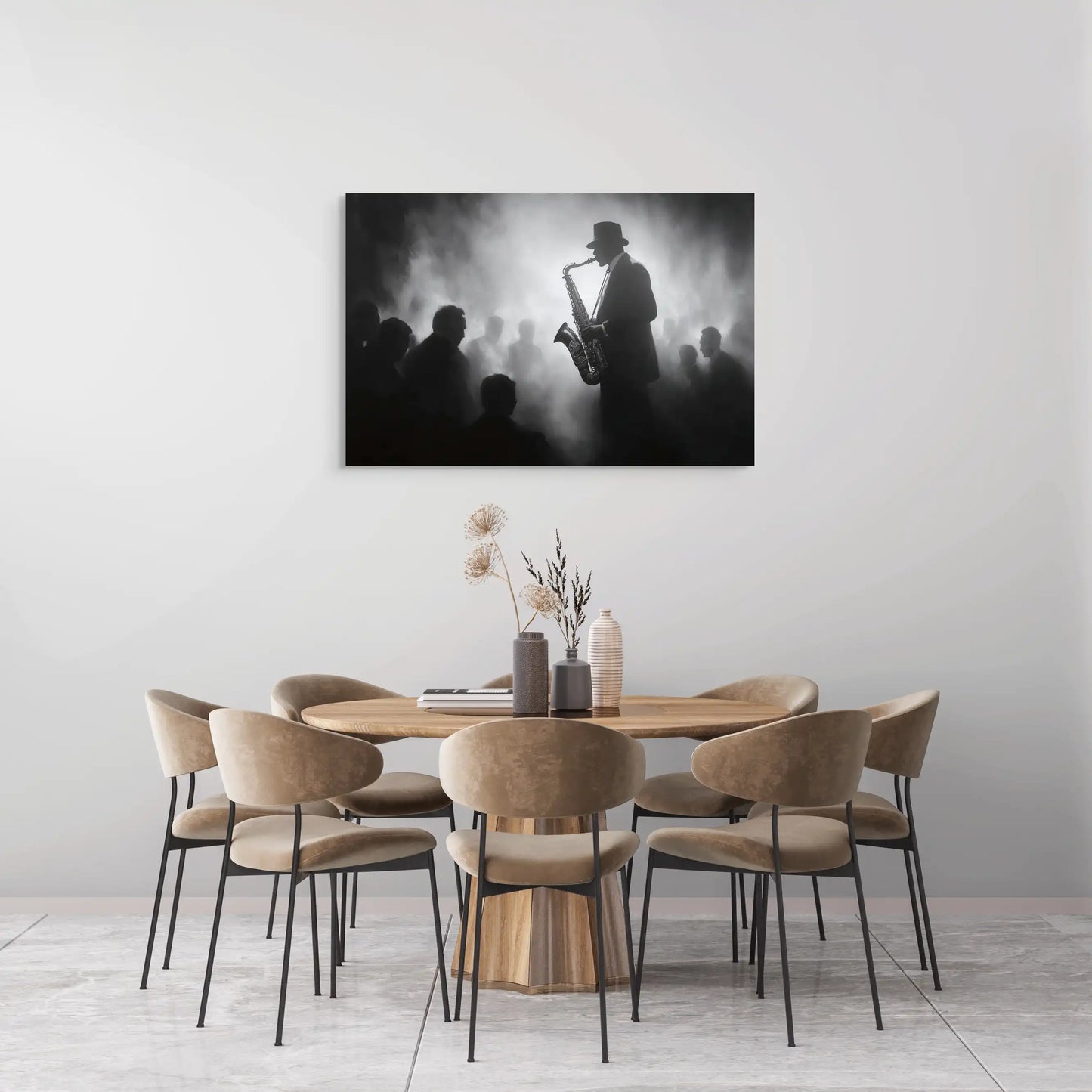 Tableau Jazz Noir et Blanc Affiches, reproductions et œuvres graphiques Art Virtuoso