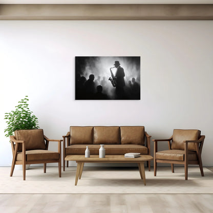 Tableau Jazz Noir et Blanc Affiches, reproductions et œuvres graphiques Art Virtuoso