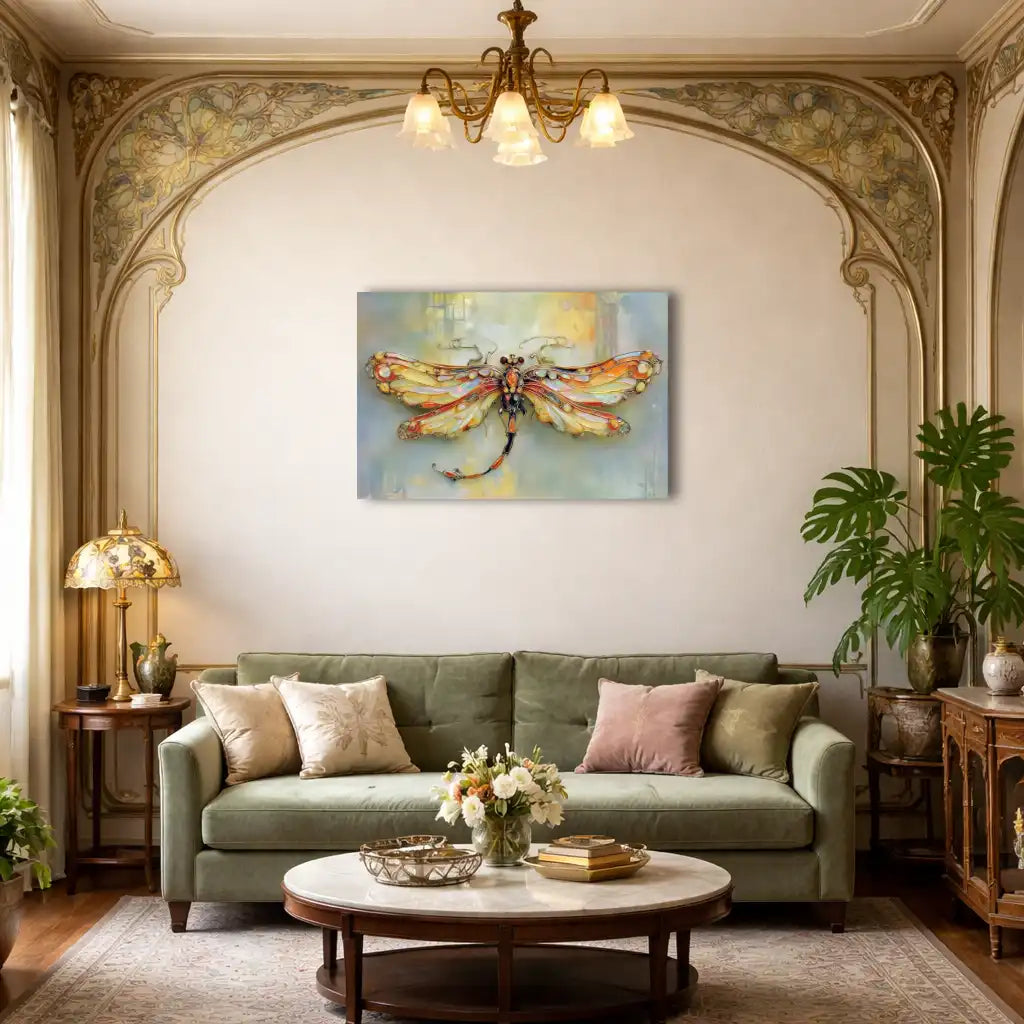 Libelle – Jugendstil Wandbild