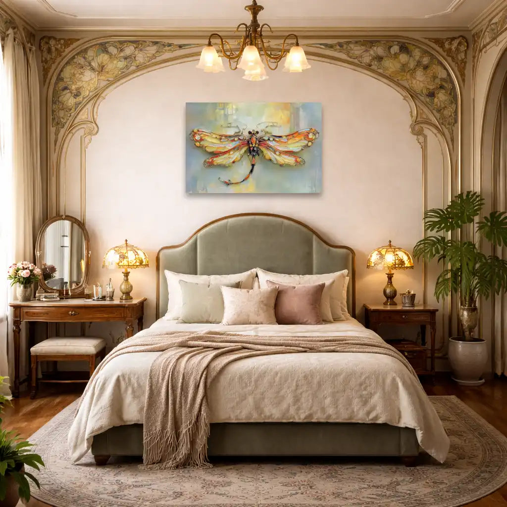 Libelle – Jugendstil Wandbild