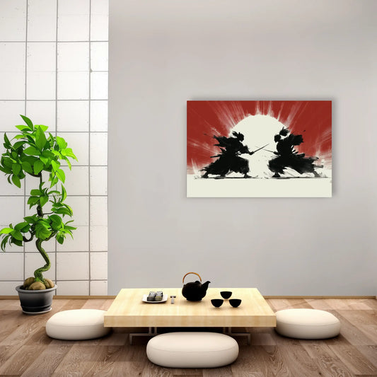 Tableau Manga Japonais – Duel au Soleil Levant