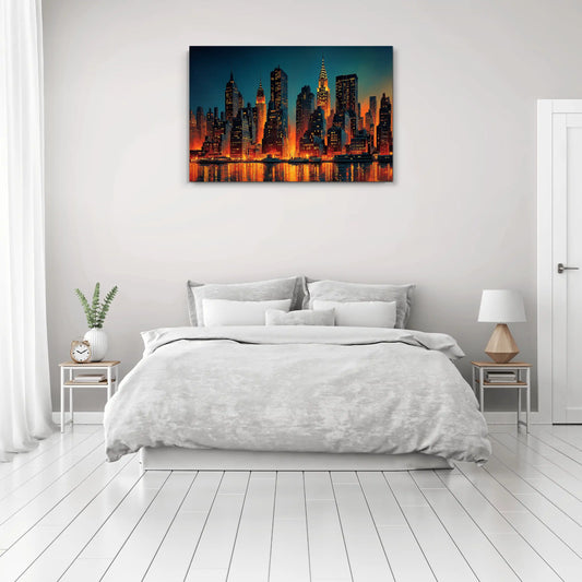 Tableau Manhattan : Skyline Doré