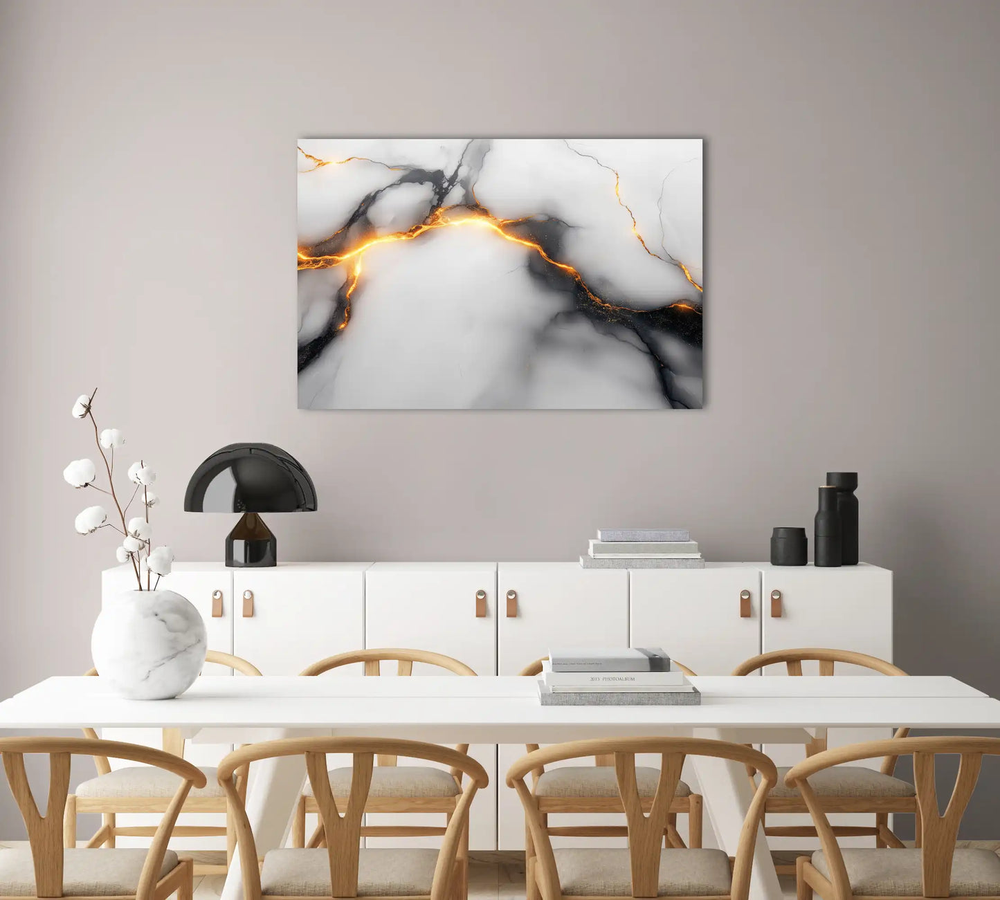 Tableau Marbre : Veines d'Or