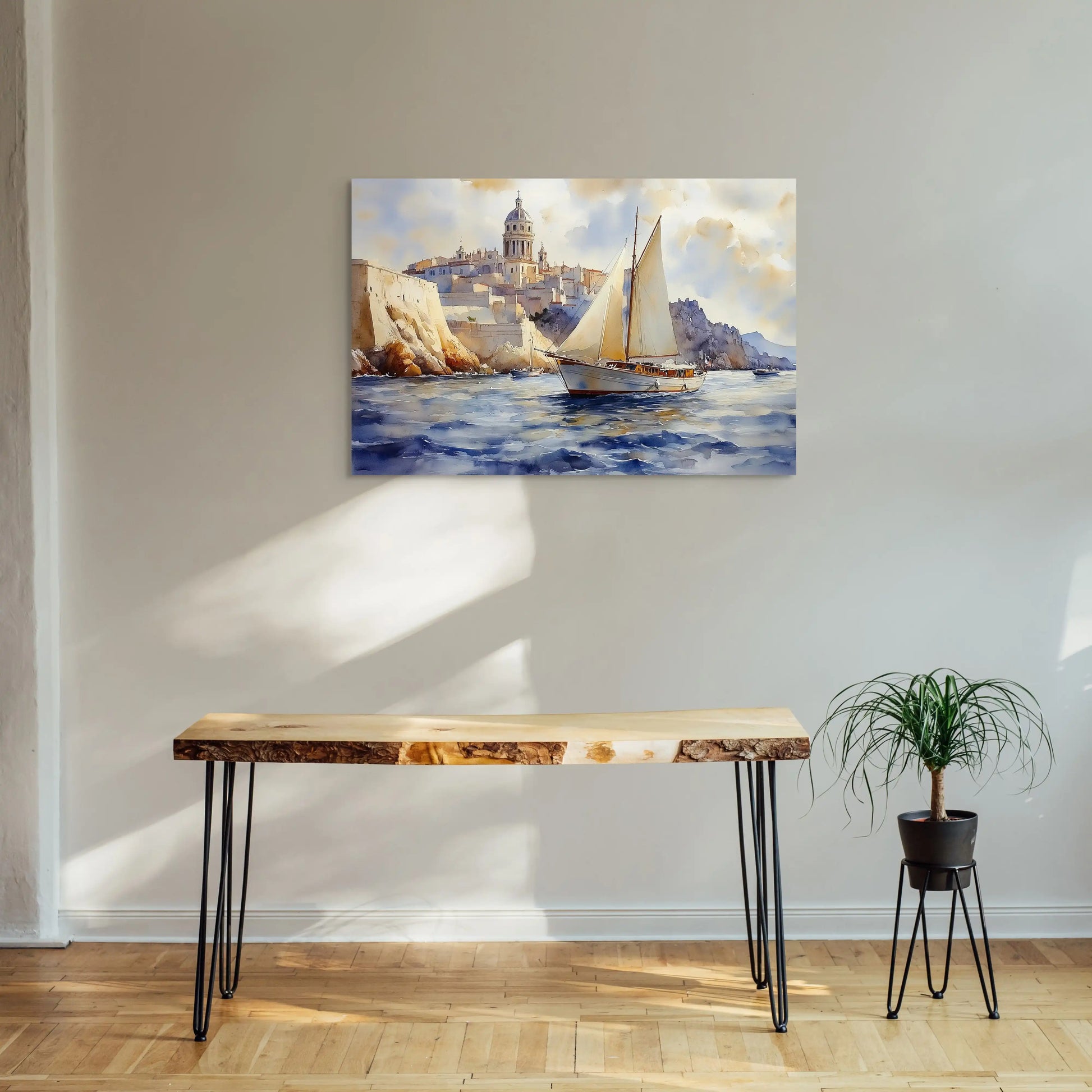 Tableau Marseille Vintage : Voiles en Méditerranée Affiches, reproductions et œuvres graphiques Art Virtuoso