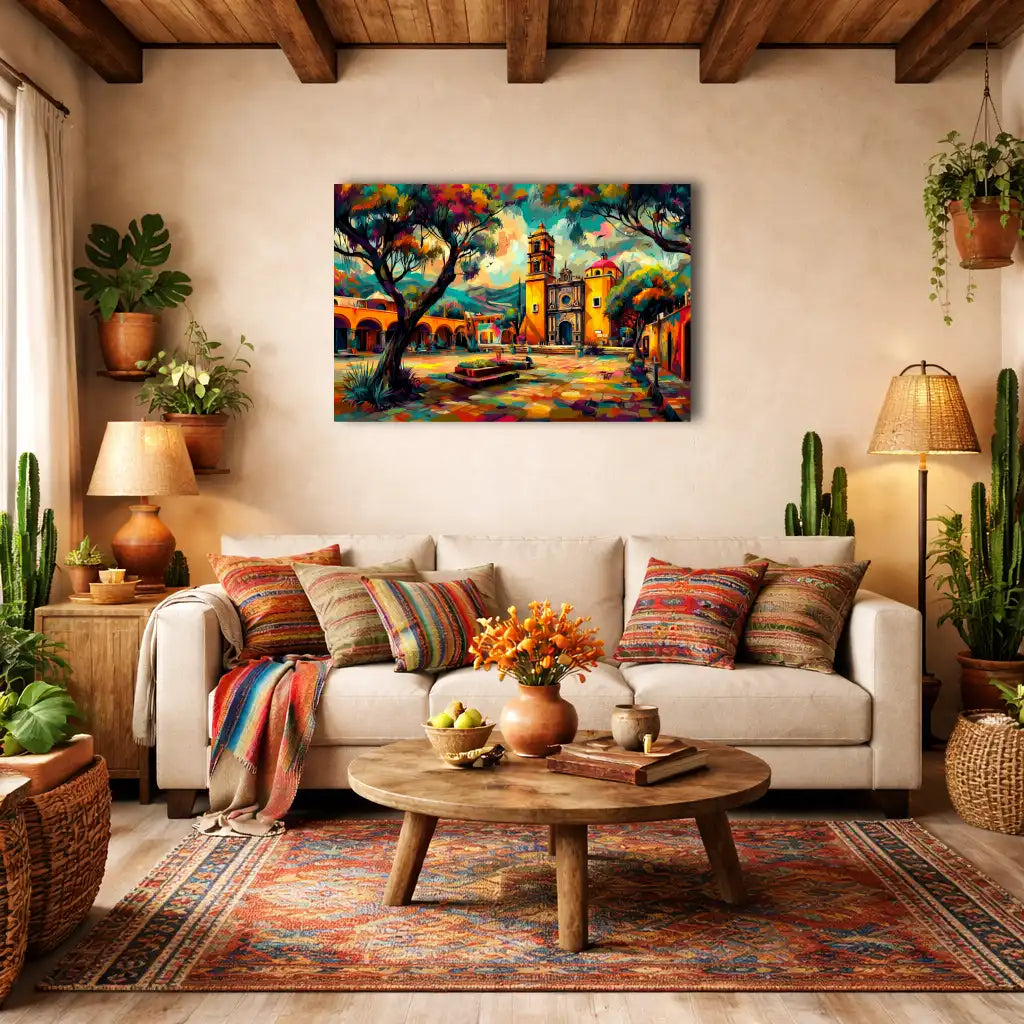 Mexiko – Ruhiger Platz – Wandbild