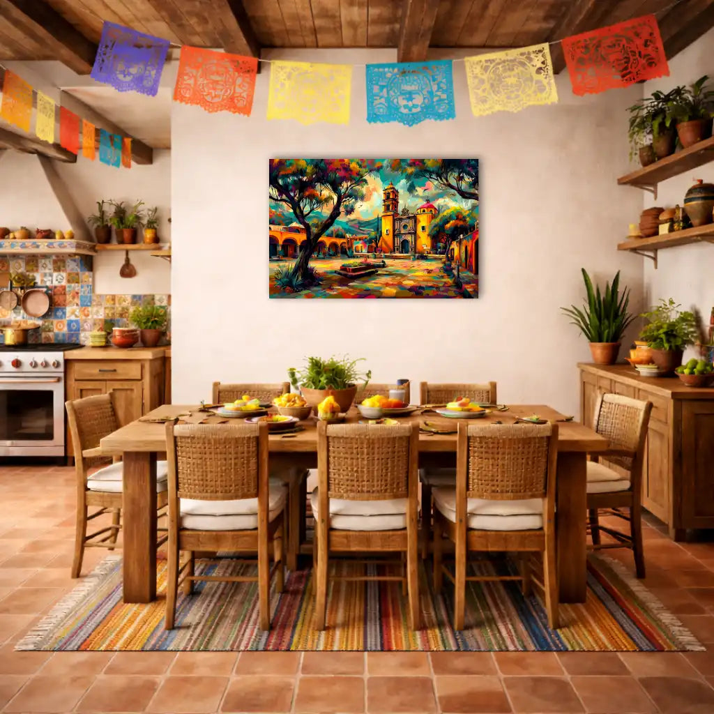 Mexiko – Ruhiger Platz – Wandbild