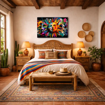 Modernes Mexiko – Sonnenzeichen – Wandbild