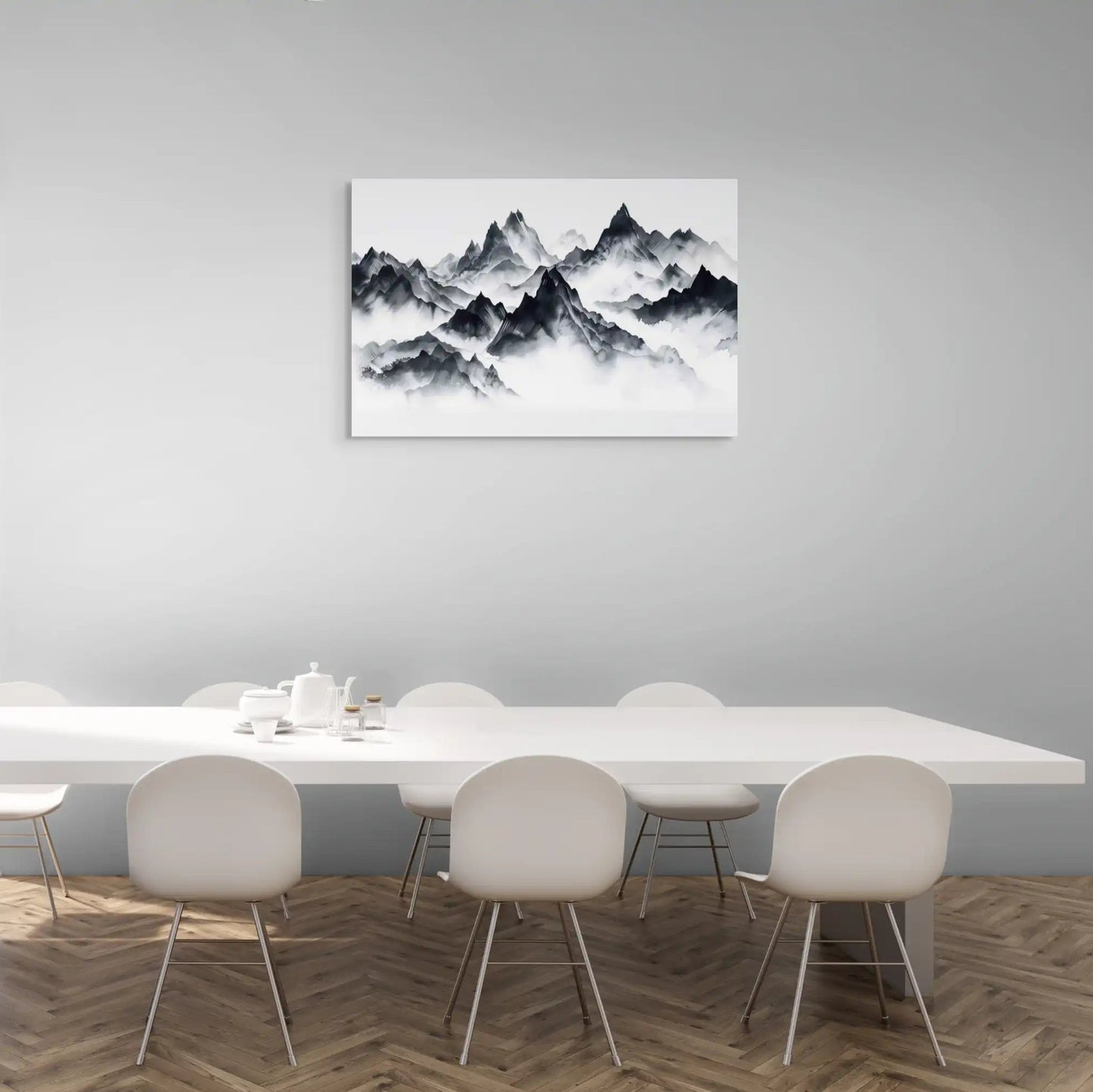 Tableau Minimaliste Montagne Affiches, reproductions et œuvres graphiques Art Virtuoso
