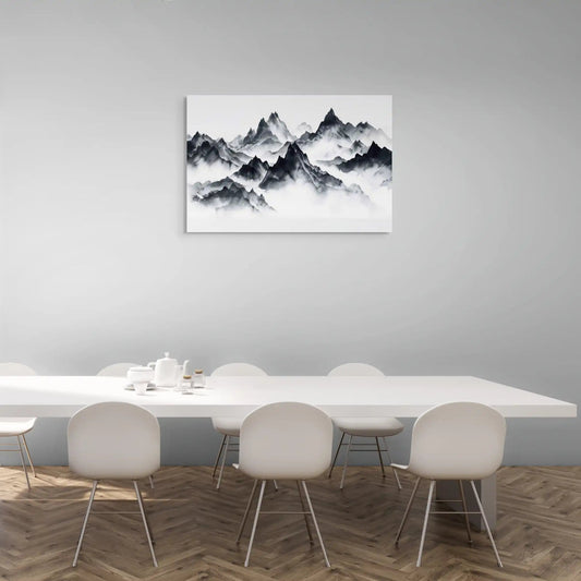 Tableau Minimaliste Montagne Affiches, reproductions et œuvres graphiques Art Virtuoso