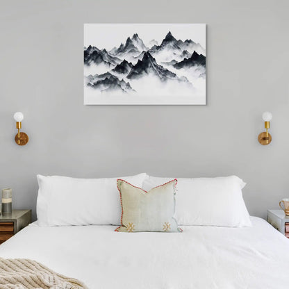 Tableau Minimaliste Montagne Affiches, reproductions et œuvres graphiques Art Virtuoso