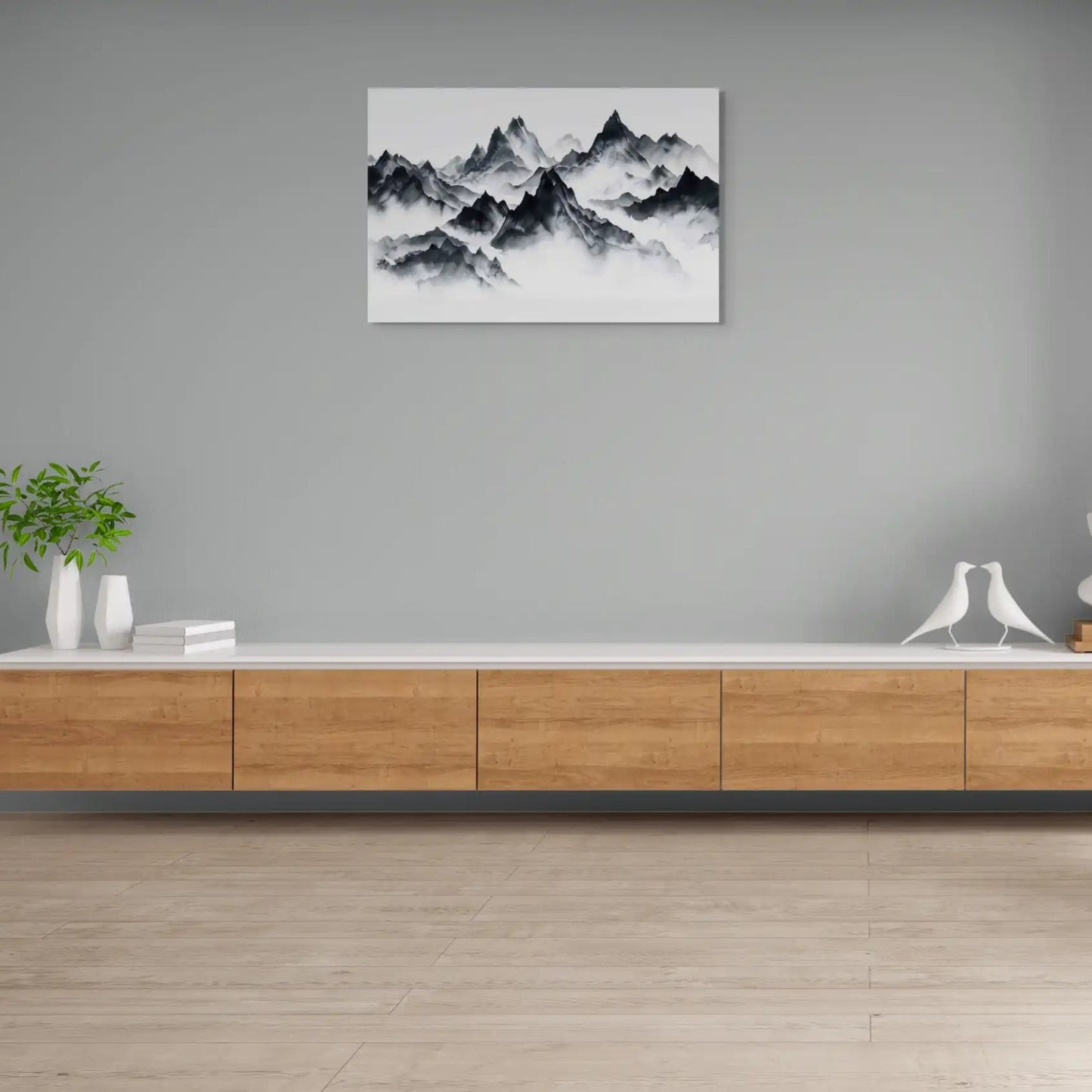 Tableau Minimaliste Montagne Affiches, reproductions et œuvres graphiques Art Virtuoso