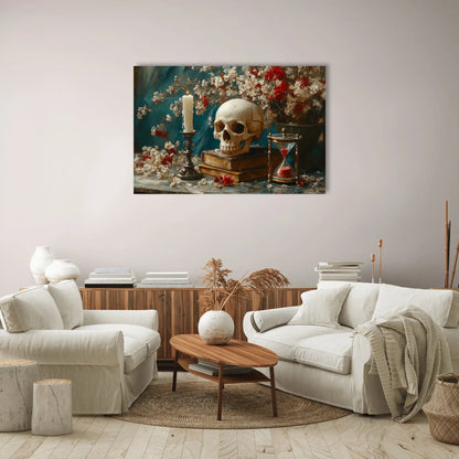 Tableau Mort Baroque : Vanité Fleurie