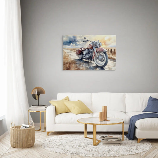 Tableau Moto Vintage : Liberté sur Route Affiches, reproductions et œuvres graphiques Art Virtuoso