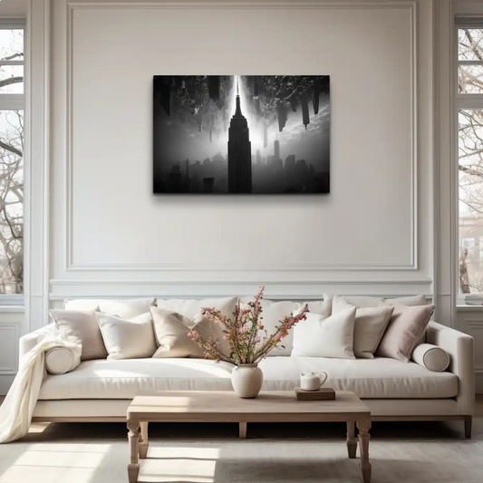 Tableau New York Abstrait : Miroir Urbain
