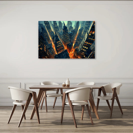 Tableau New York Moderne : Canyon Urbain