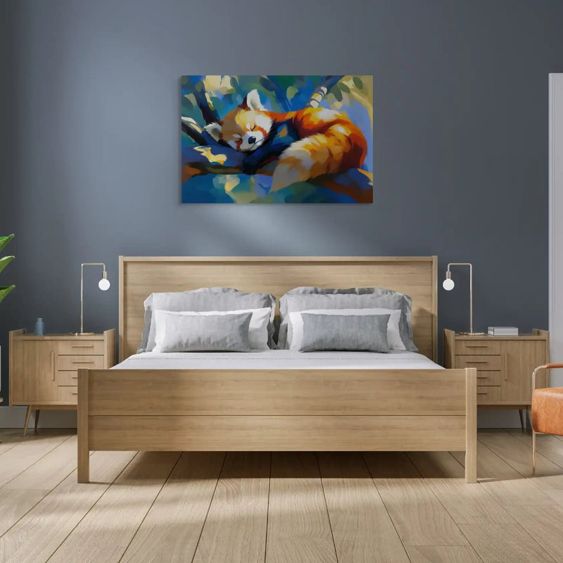 Tableau Panda Roux - Rêverie Colorée Affiches, reproductions et œuvres graphiques Art Virtuoso